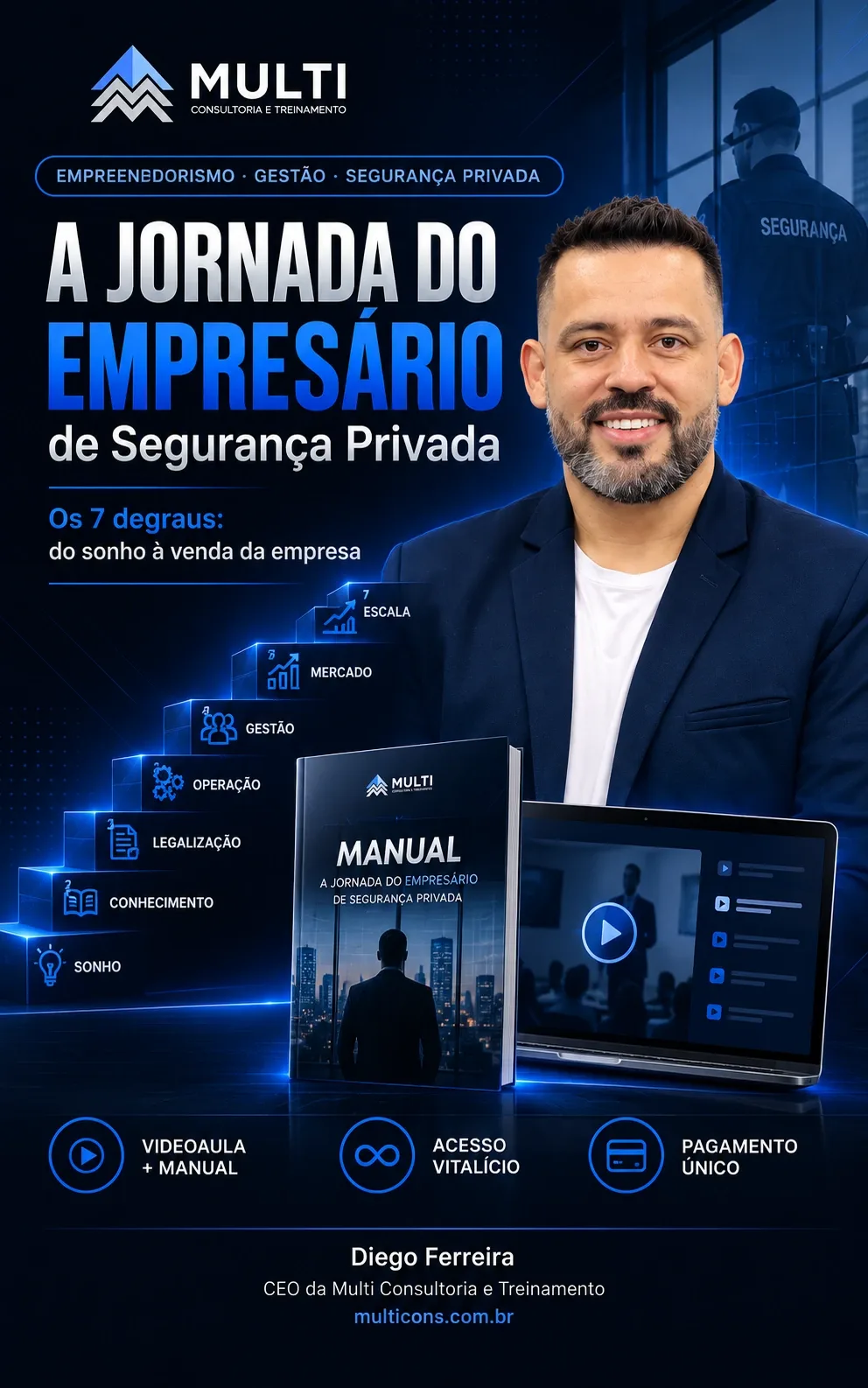 Capa de A Jornada do Empresário de Segurança Privada, com Diego Ferreira