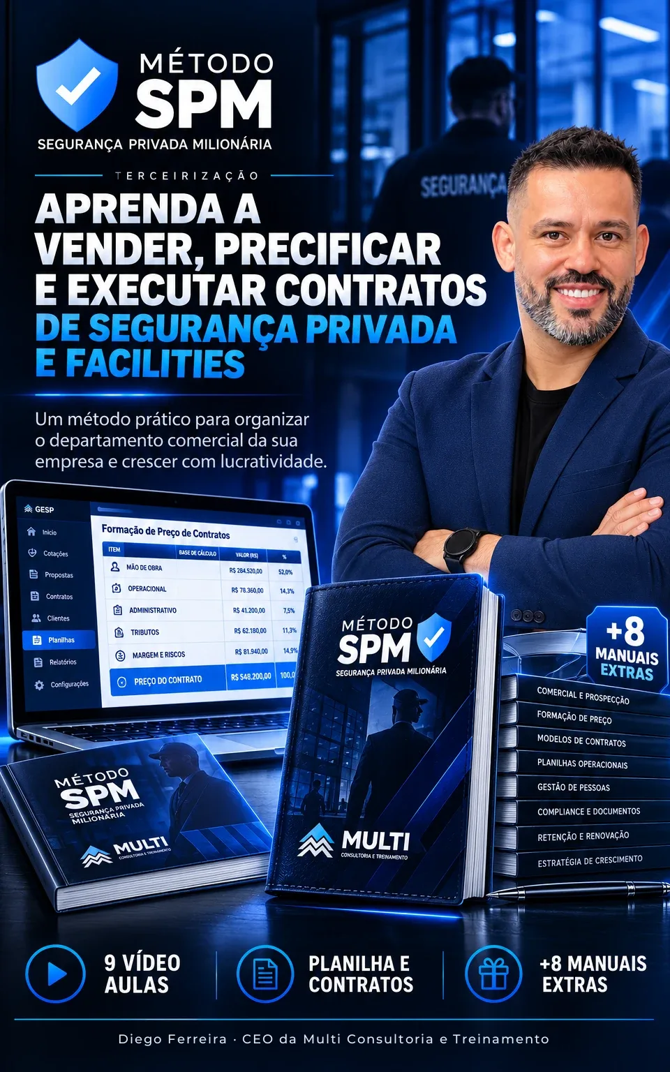 Capa do Método SPM, Segurança Privada Milionária, com Diego Ferreira